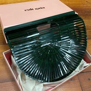 Never Worn! CULT GAIA ACRYLIC ARC BAG IN EMERALD GREEN. Original Box and Bag